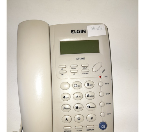 Telefone Fixo Elgin Tcf 3000 Branco