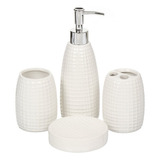 Set De Baño Dispensador Jabón Porta Cepillos Jabonera Vaso