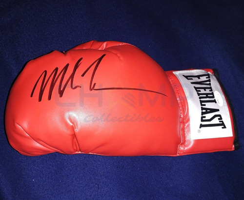 Guante Autografiado Mike Tyson Box Boxeo Everlast Iron Red