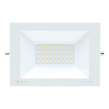 Reflector Led Exterior Richi 30w Alta Potencia Ip65 2700 Lm Carcasa Blanco Luz Blanco Frío