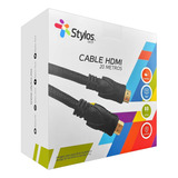 Cable Hdmi 20 Metros Uso Rudo Blindado Xbox Stylos Sthc20mb 