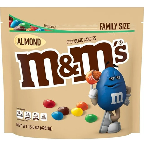 M&m's Almond Milk Chocolates Americanos 425gr