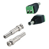 Kit 08 Conector Bnc Com Mola + 04 P4 Macho Com Borne