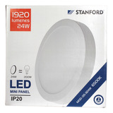 Foco Panel Plafón Led Sobrepuesto Redondo 24 W Luz Fría