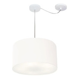 Lustre Cilíndrico Com Desvio De Centro Md-4166 40x25 Branco