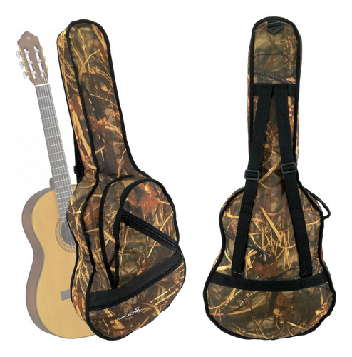 Funda Guitarra Acustica Camuflaje Militar Reforzada Ber