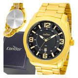 Relógio Masculino Dourado Condor Ouro 18k Garantia Original