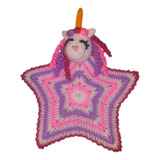 Mantita De Apego, Con Amigurumi Unicornio Rosado 