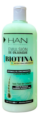 Emulsion De Enjuague Acondicionador Biotina Han X 500cm3