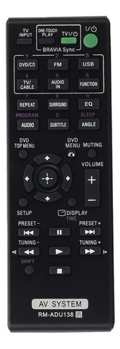 Controle Remoto Para Sony Av System Home Theater Rm-adu138 D