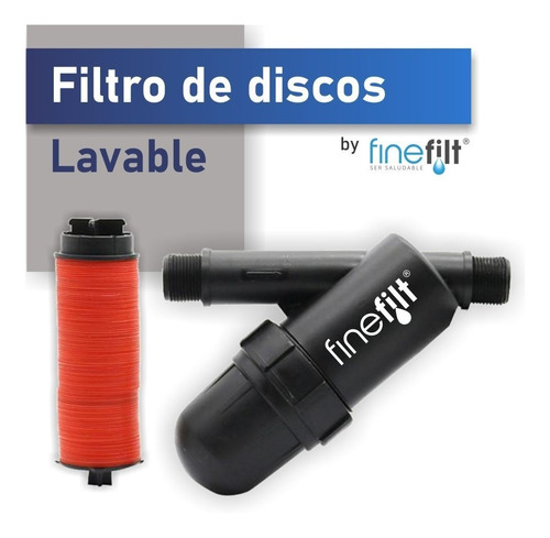 Filtro Discos Lavable Para Agua En Toda La Casa Ó Para Riego