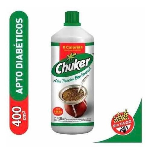 Edulcorante Chuker Liquido 400cc 0 Calorias Sin Tacc