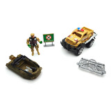 Carro Militar Lancha Militar Soldado Dotación Juguete Niños Personaje Fuerza Militar