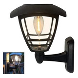 Farol Solar Lampara Led Exterior Pared Luz Calida