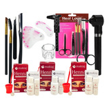 Kit Sobrancelha Profissional Henna Makiaj Macrilan + Mixer