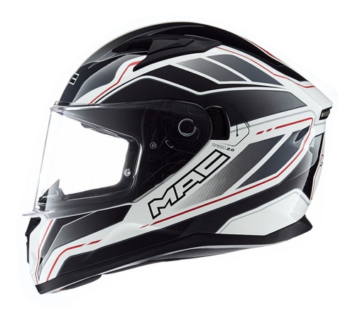 Casco Mac Speed 2.0 Galaxy Doble Visor Ybr Twister Cg Dompa