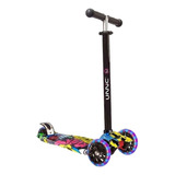 Monopatin Plegable Reforzado Premium Para Chicos Nenas Color Graffiti Kids