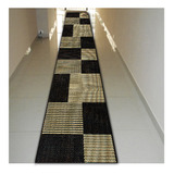 Tapete Passadeira Sisal Grande 0,66x4,00 Antiderrapante Cor Ps-32 Preto