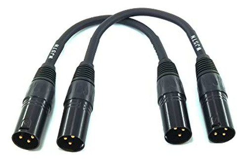 Adaptador Xlr Macho A Macho, 6 Pulgadas 2 Pack