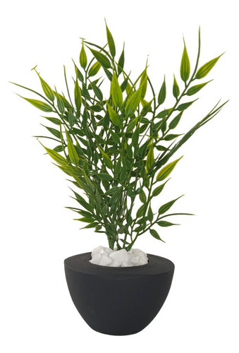  Planta Artificial  Folhagem Ornamental + Vaso Decorativo 