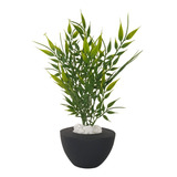  Planta Artificial  Folhagem Ornamental + Vaso Decorativo 