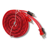 Cabo Rca Vermelho 5 Metro Flexível Kx3 Som Automotivo