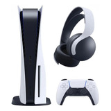 Console Playstation 5 + Fone De Ouvido Over-ear Gamer Sem Fi