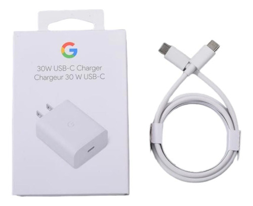 Cargador Para Google Pixel 30w + Cable De Carga Rápida 1m 