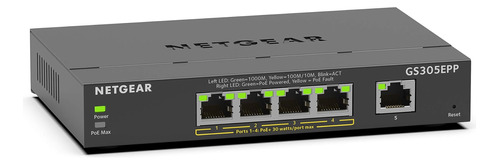 Conmutador Netgear Poe Gigabit Ethernet Plus De 5 Puertos (g