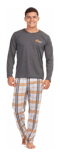 Pijama Longo Masculino Frio Blusa E Calça Comprida Inverno