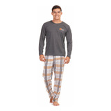 Pijama Longo Masculino Frio Blusa E Calça Comprida Inverno