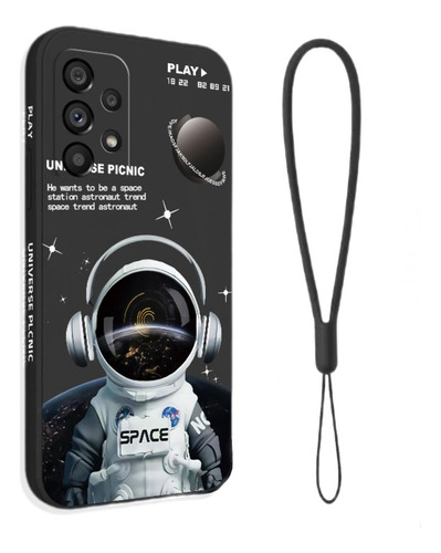 Capa Capinha P/ Samsung Astronauta Com Silicone Anti Impacto