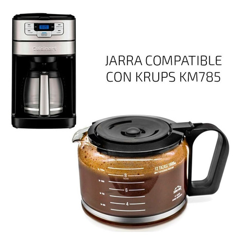 Jarra Compatible Con Cafetera Krups Km785