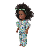 Black Skin Doll Curly Hair Simulation African Girl Baby Kid