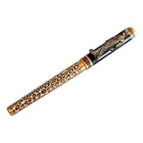 Caneta Tinteiro Franklin T Mint Leopard Collection Flh Ouro 