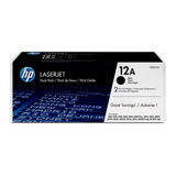 Pack De 2 Cartuchos De Toner Hp 12a Negro Laserjet Q2612ad