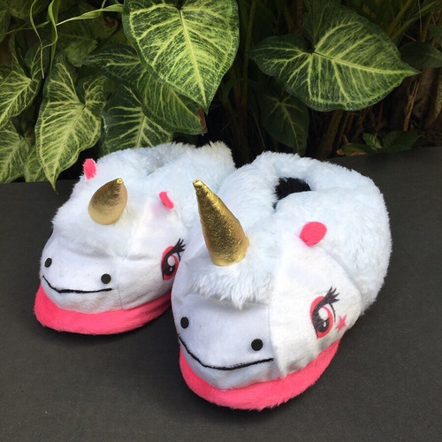 Pantufa 3d Fechada Com Sola De Borracha - Infantil Ou Adulto