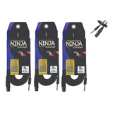 3 Cabo Santo Angelo P/ Microfone Ninja Hg 15ft 4,57 P10/xlrf