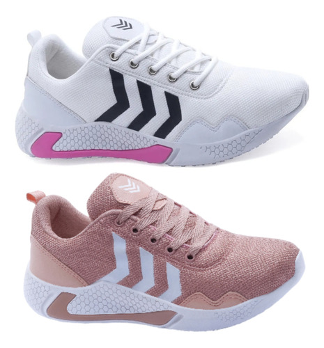 Combo 2 Pares Tênis Feminino Corrida Confortável Barato