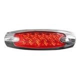 Reversero Oval Rojo Tipo Peterbilt 10 Leds Cuarto/estrobo