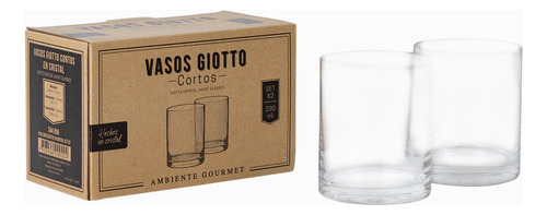 Vaso Corto Giotto En Cristal Setx2 Ambiente Gourmet
