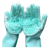 Guantes Silicona Lavar Esponja Platos Bacha Cocina Trendy