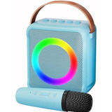 Kit Parlante Y Micrófono Karaoke Para Niños Bluetooth Led K1