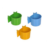 Caneca Plastica P/ Pássaro C/aba C/gancho 100ml - 12 Un