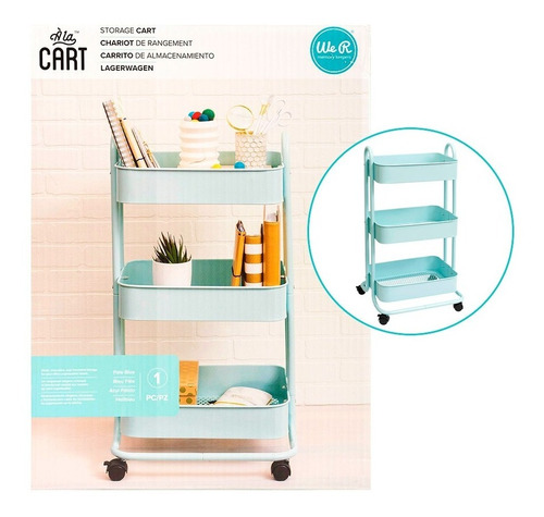 We R Cart Storage Pale Blue | Carrito Organizador Rueda Azul