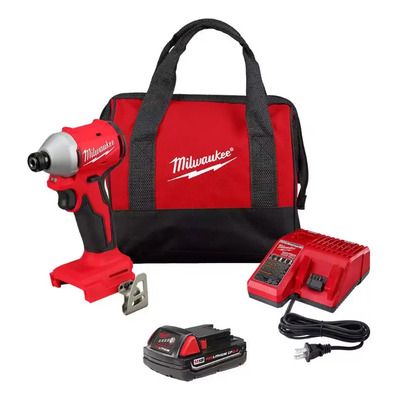 Milwaukee M18 Atornillador De Impacto 1\u002F4 Sin Escobillas Con Bat | Envío gratis