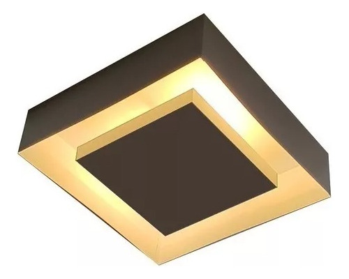 Luminária Plafon Sobrepor Rebatedor 40x40 C/ 4 Lâmpadas E27