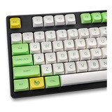 Teclado Mecanico 124 Teclas Negro Verde Blanco Cherry Mx