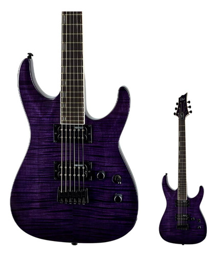 Guitarra Super Strato Flamed Maple Top Ltd H-200fm Roxo