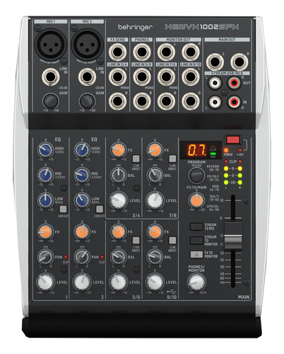 Behringer Xenyx 1002sfx Mezclador Analógico De 10 Canales 